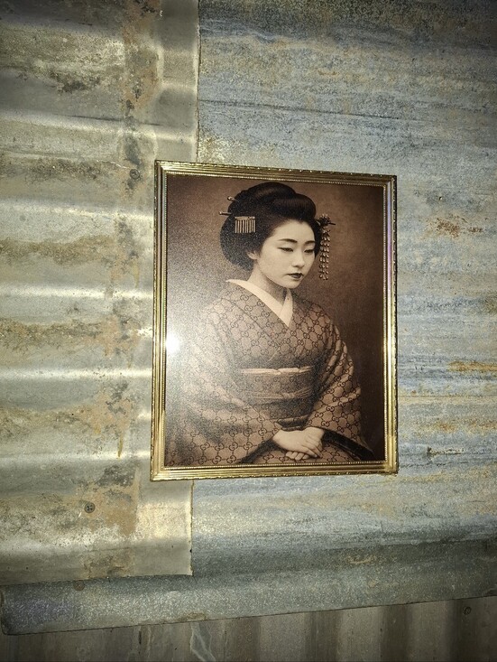 Other - Geisha In Gucci Kimono Vintage Framed Photograph By Neon Nicho